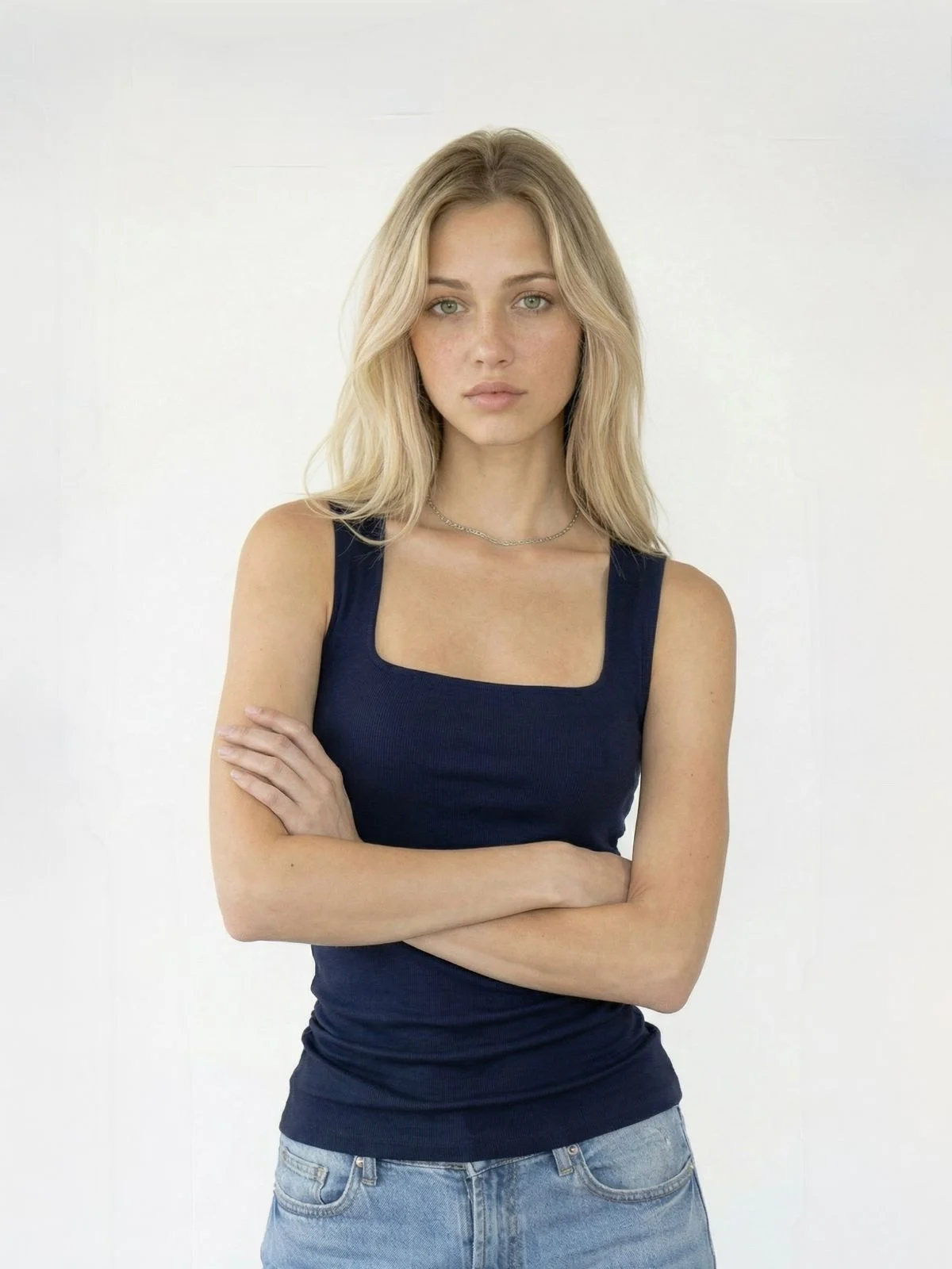 Musculosa “CAROLINA” cuello cuadrado (Microfibra)