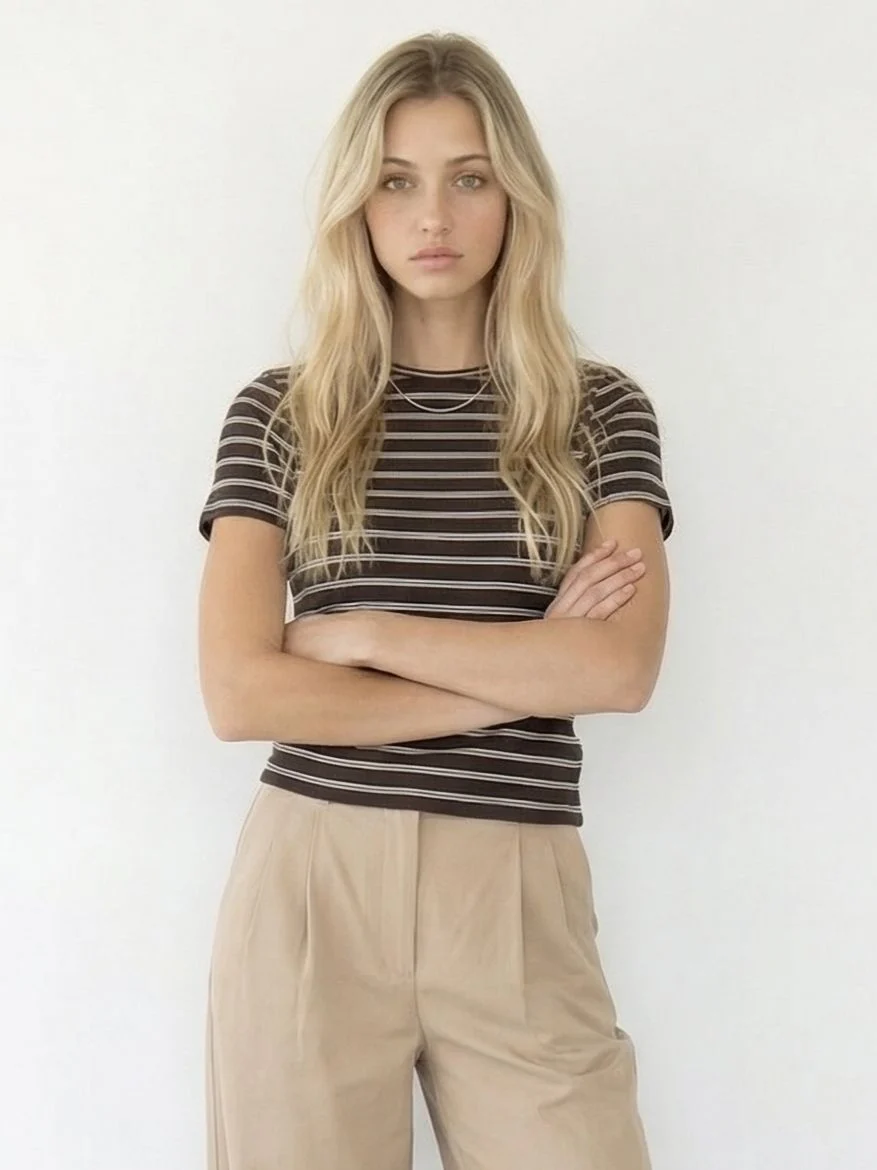 Remera "SUSANA" basica (Morley RAYADO)