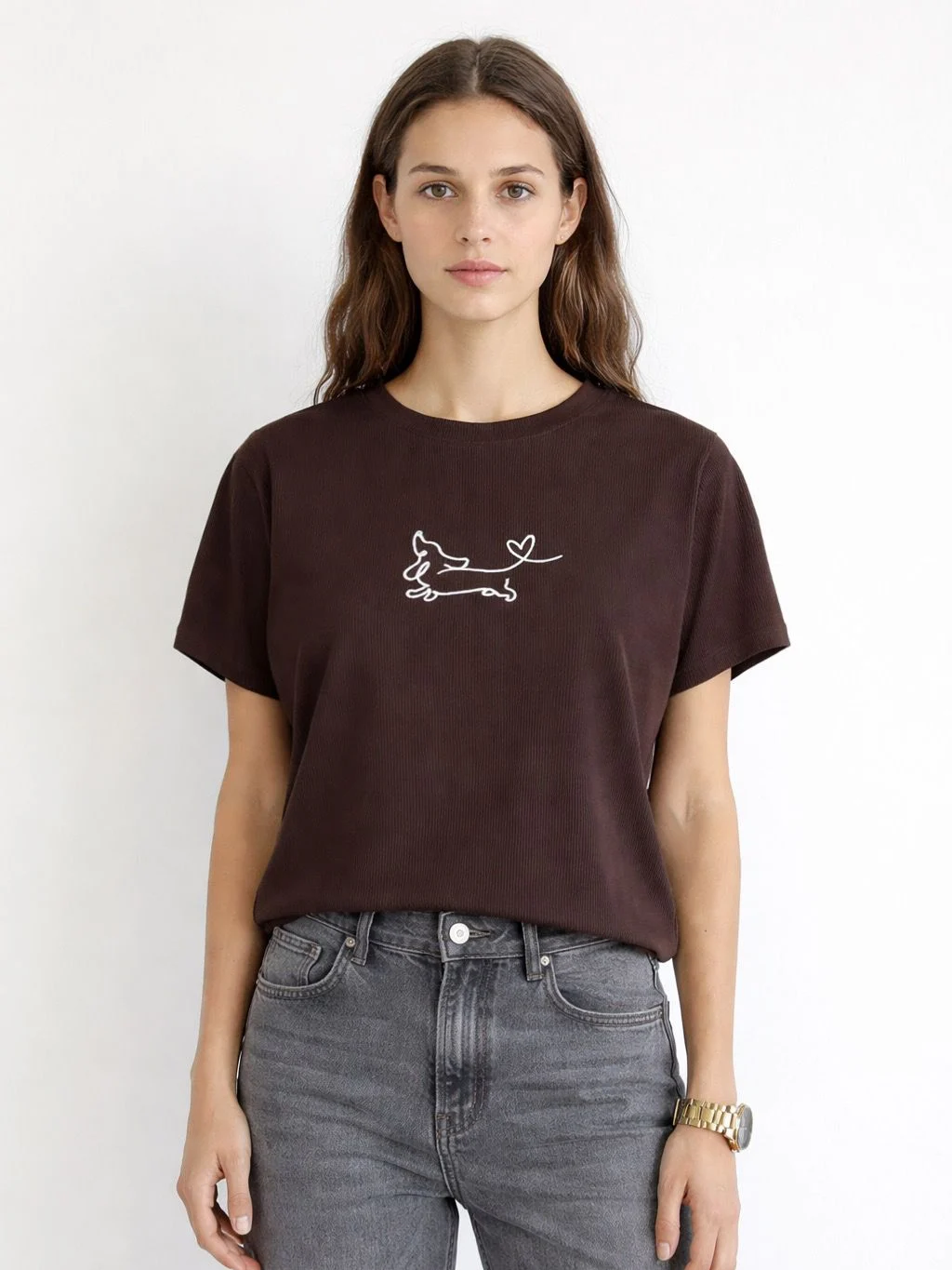 Remera holgada bordado "SALCHICHA" (Morley)