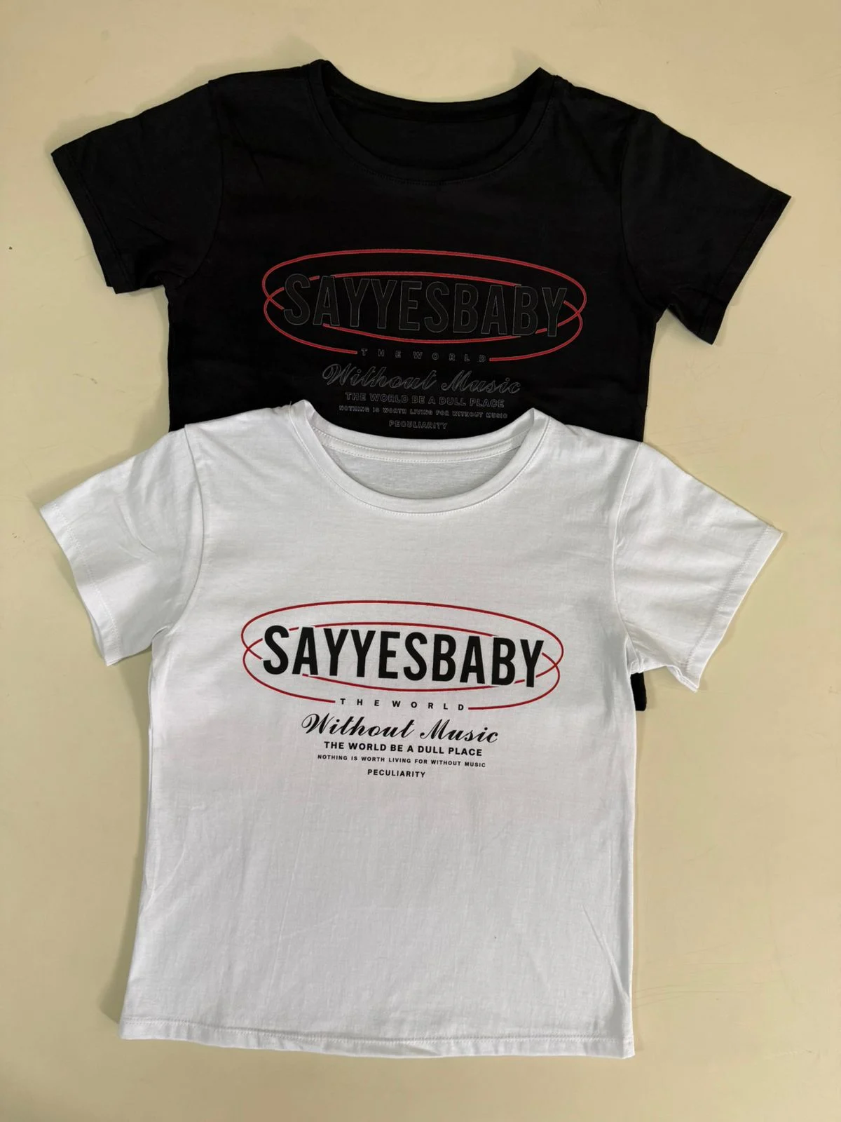 Remera estampa "SAY YES BABY" (Algodon)