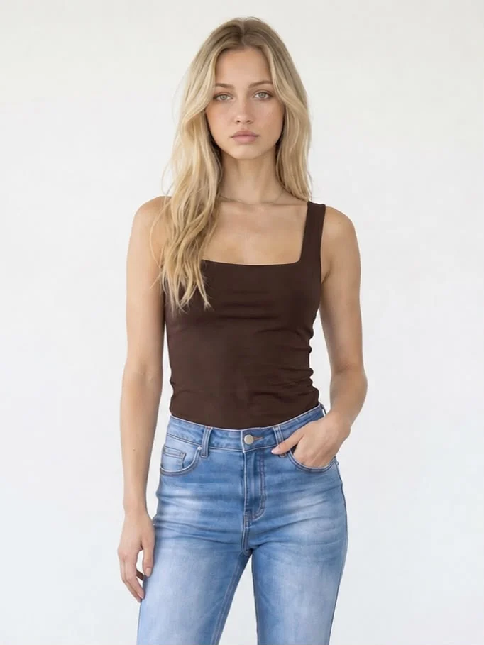 Musculosa CUELLO CUADRADO (Algodon Lycra)