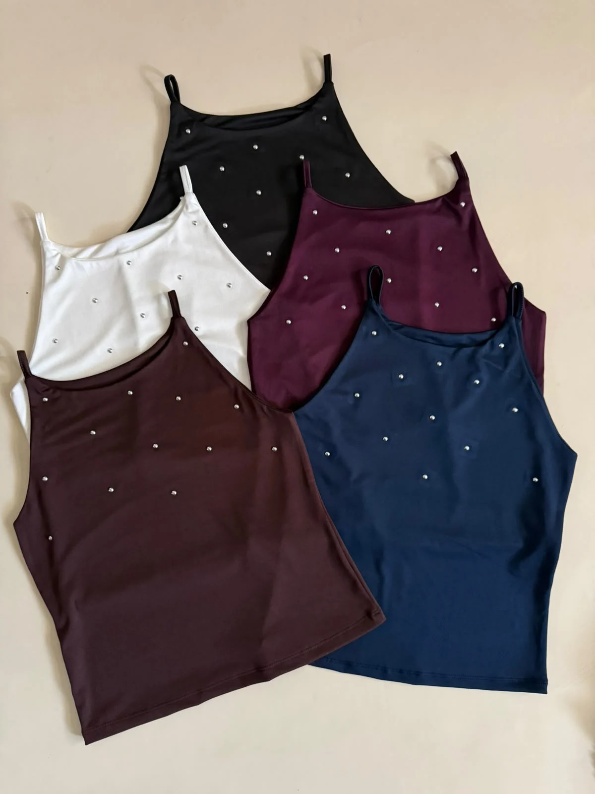 Musculosa HALTER CON TACHAS (Microfibra)