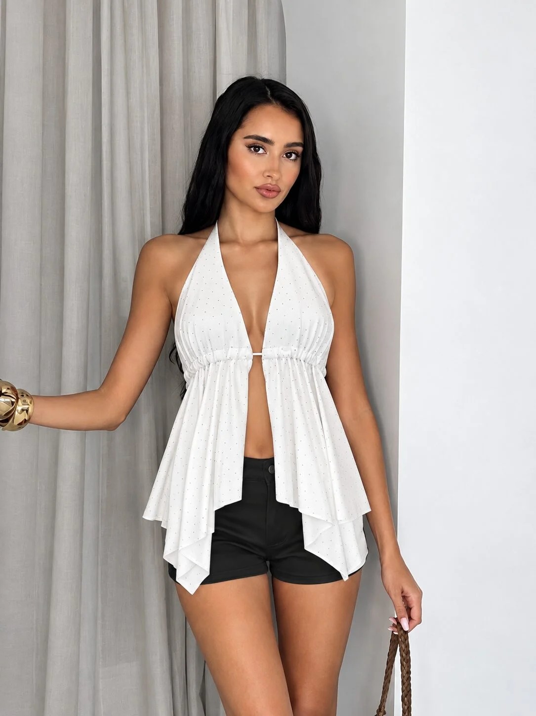 Top KYLIE (Microfibra Strass Glitter)