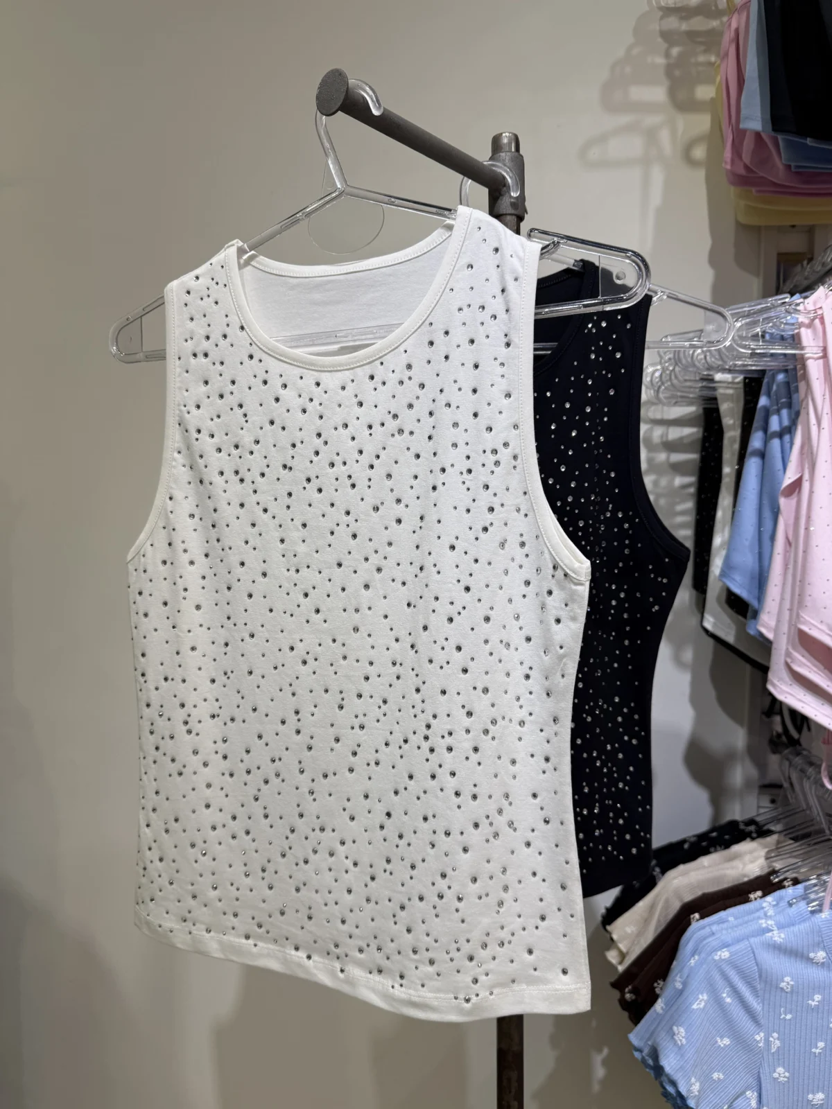 Musculosa STRASS ENTERO (Algodon Lycra)