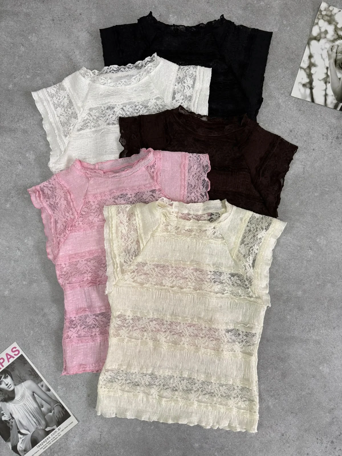 Musculosa MANGA RANGLAN (Encaje)